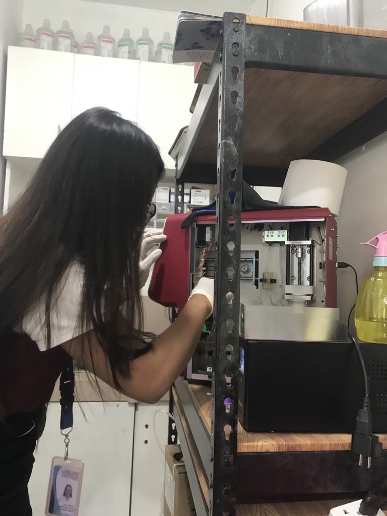 Technicians working in a lab